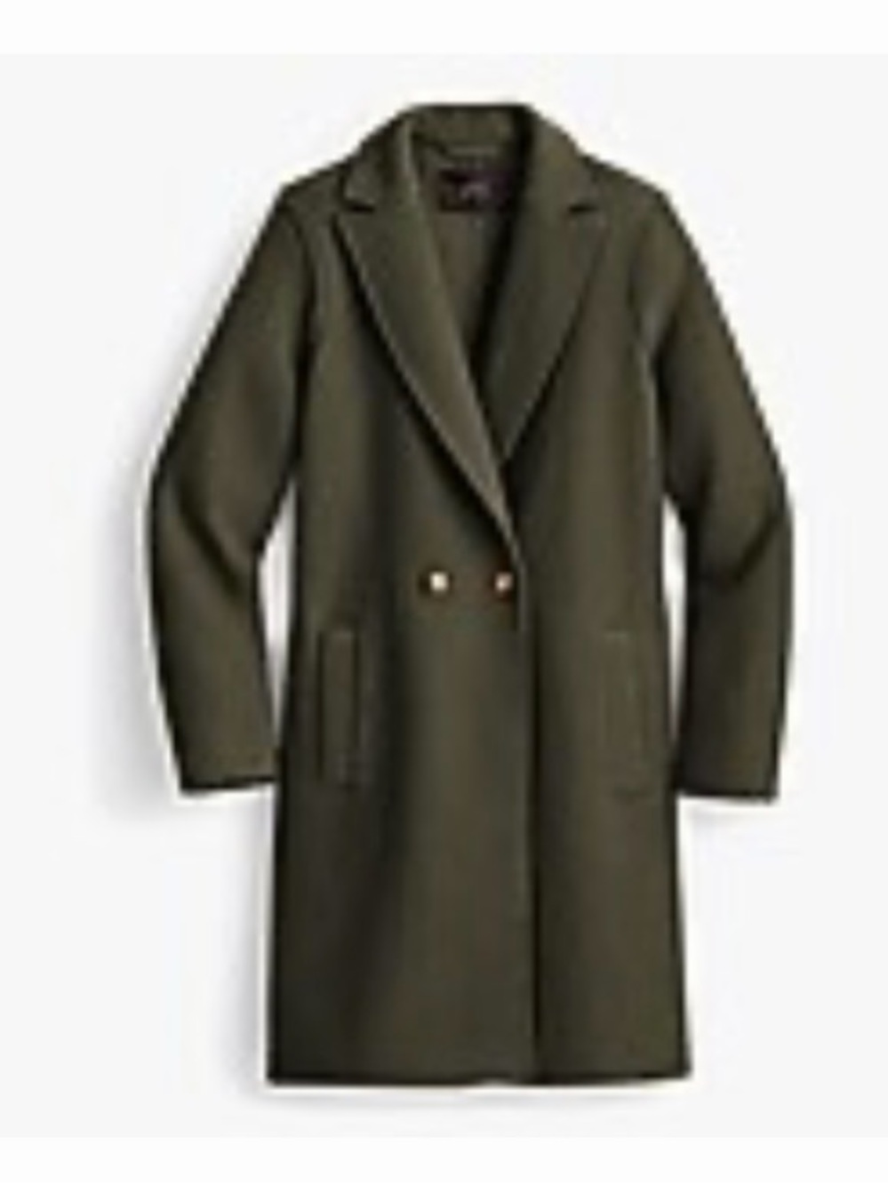 J. Crew Daphne topcoat in Italian Boiled Wool size 4 Dark Moss